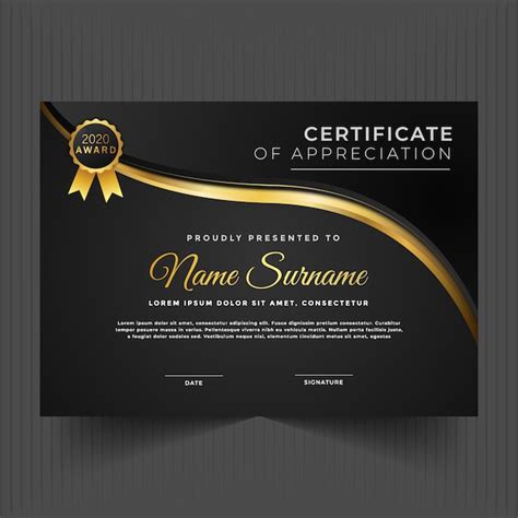 Plantilla De Dise O De Certificado Abstracto Premium Vector Premium