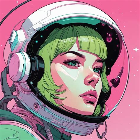 Green Haired Astronaut Ai Generated Artwork Nightcafe Creator