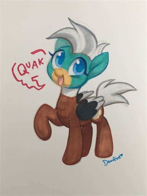 Safe Artist Dawnfire Oc Oc Only Oc Duk Bird Pone Duck