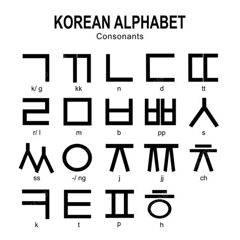 Korean Symbols Alphabet