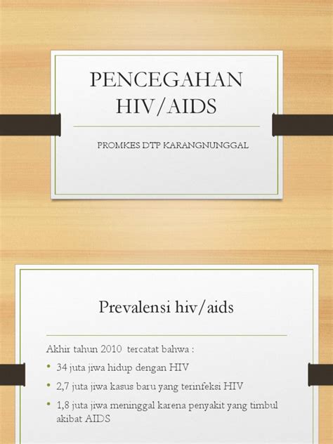 Pencegahan Hiv Pdf Diagnosis Of Hivaids Safe Sex