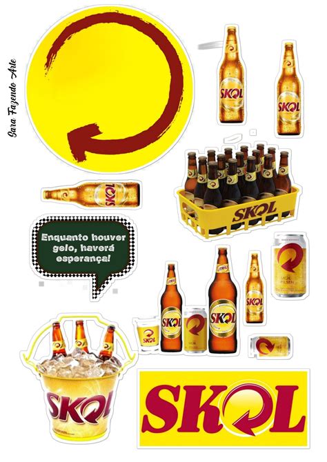 Topo De Bolo Boteco Skol Cake Toppers Skol Cake