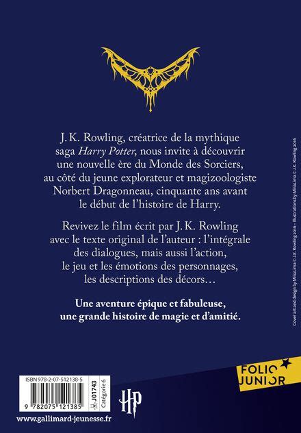 Livre Les Animaux Fantastiques Folio Junior Gallimard Jeunesse