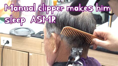 Manual Clipper Men S Haircut Asmr Youtube