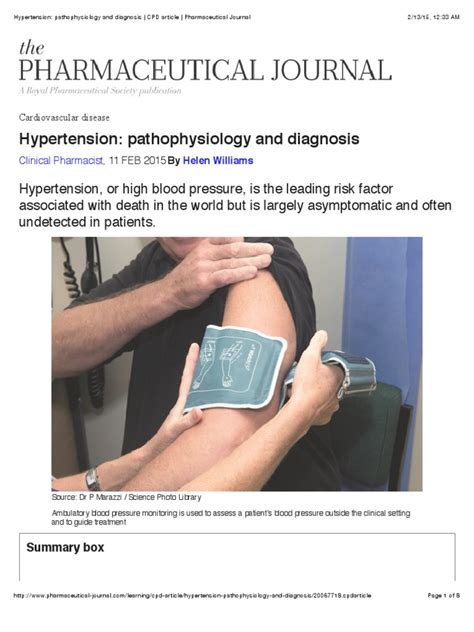 Hypertension: Pathophysiology and Diagnosis - CPD Article ...