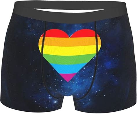 Rainbow Gay Pride Men S Boxer Briefs Comfort Strench Waistband Underwear Medium At Amazon Mens