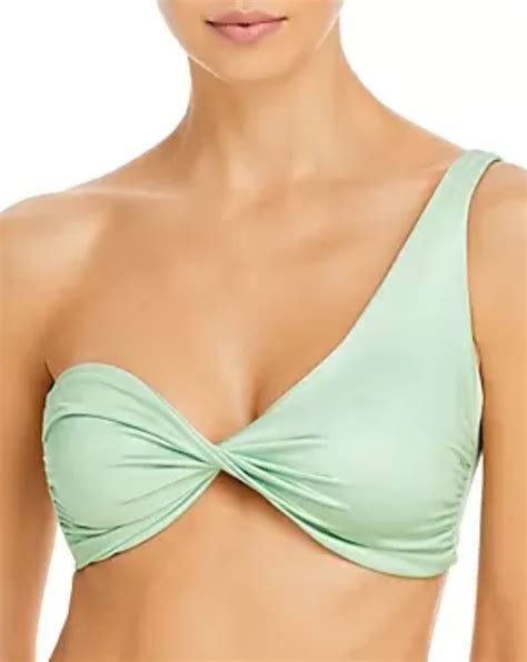 Baobab L70112 Womens Green Ola One Shoulder Bikini Top Size Small Ebay