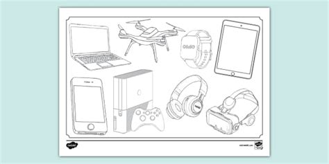 Digital Devices Colouring Page Teacher Made Twinkl