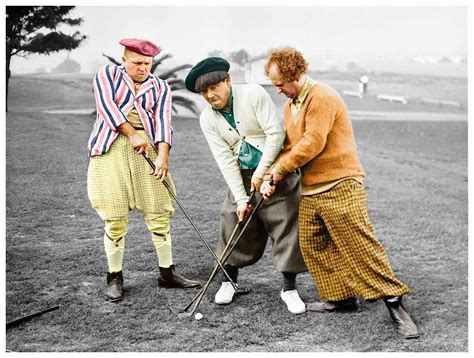 Unknown - Three Stooges Golfing Colorized For Sale at 1stdibs