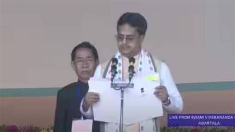 Tripura Bjp Leader Manik Saha Sworn In As Cm Of State For 2nd Term