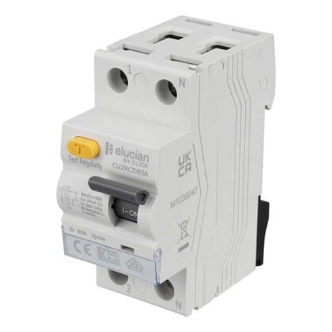 Scolmore Click Elucian 80A 2 Pole 30mA Type A RCD CU2RCD80A CEF