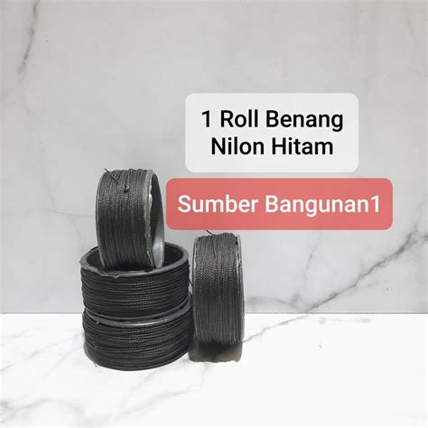 Jual Benang Nilon Hitam Tali Bangunan Sol Sepatu Ukur Keramik Nylon