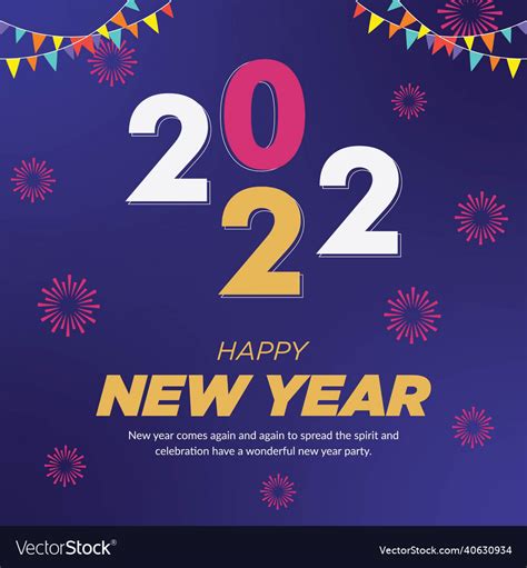 Happy new year banner design Royalty Free Vector Image