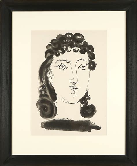 Pablo Picasso Head Of A Woman With Curly Hair 1948 Hidden Gallery