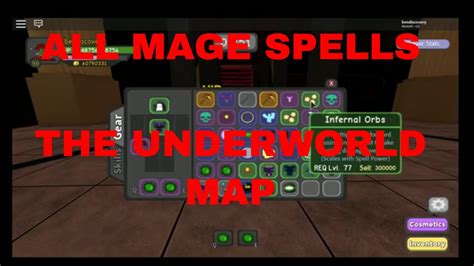 Review All Spells For Mage In Roblox Dungeon Quest The Underworld Map