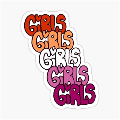 Lesbian Pride Bubble Letters Sticker By Demigosh Redbubble