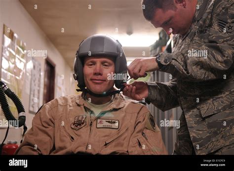 U S Air Force Senior Airman Randy North Right An Aircrew Flight