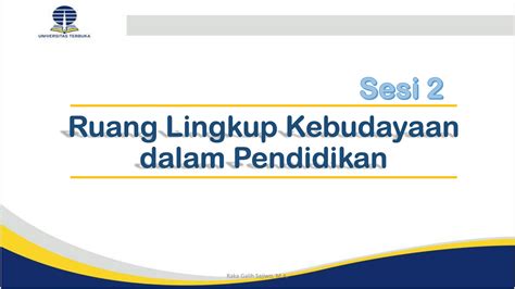 Solution Ruang Lingkup Kebudayaan Dalam Pendidikan Sesi Studypool