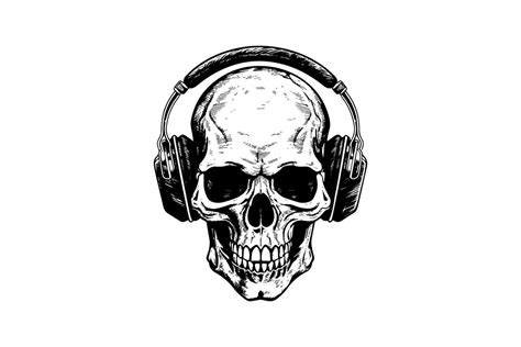 Skull With Headphones