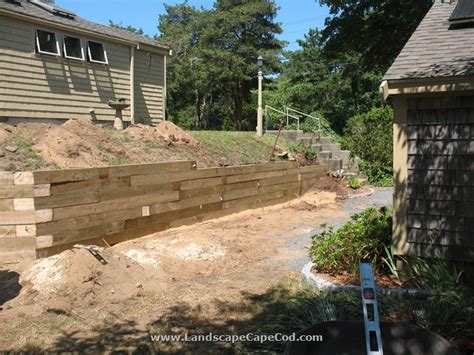 Landscape Timber Retaining Wall Timber Retaining Wall Goldcoast