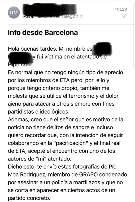 Bea Taleg N On Twitter Mensaje Recibido De Una V Ctima De Eta