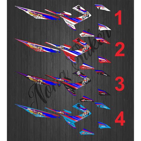 Suzuki Raider Facelift Multicolor Vinyl Striping Body Sticker Set For