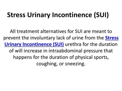 Ppt Stress Urinary Incontinence Sui Powerpoint Presentation Free