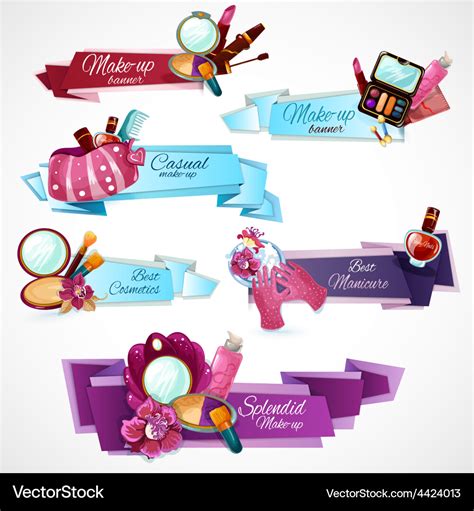 Cosmetics Banner Set Royalty Free Vector Image