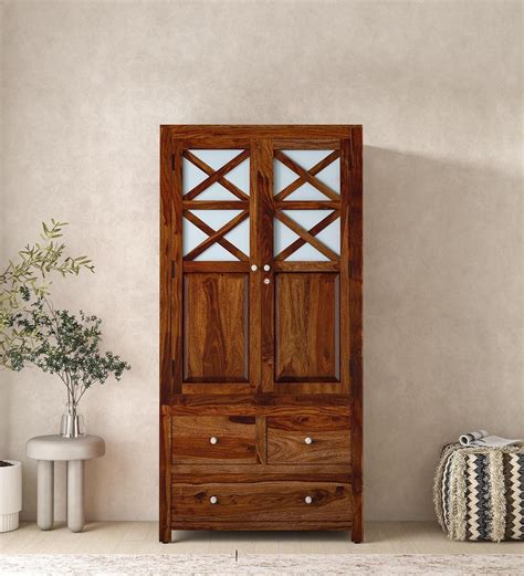 Buy Kryss Sheesham Wood 2 Door Wardrobe In Scratch Resistant Provincial