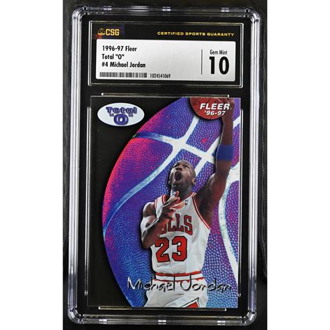 1996 97 FLEER TOTAL O MICHAEL JORDAN CGC 10