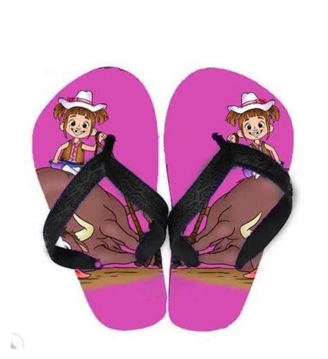 A Hf Aussie Design Rodeo Double Plugger Kids Thong Charlie And Boots