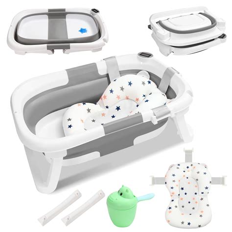 Baignoire Pliable Bébé Pliante évolutive PP PTE Gris Baignoire pour