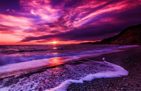 Purple Ocean Sunset Wallpapers - Top Free Purple Ocean Sunset ...