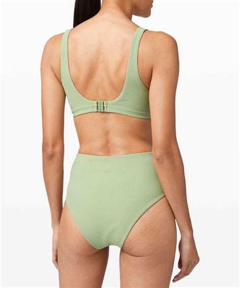 Lululemon Clear Waters Bikini Top Vista Green Lulu Fanatics