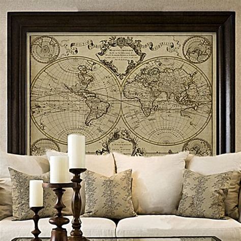 Antique Restoration Restoration Hardware Map Vintage World Map