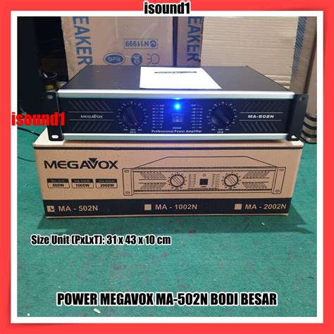 Jual PALING MURAH POWER AMPLIFIER MEGAVOX MA 502N POWER AMPLI