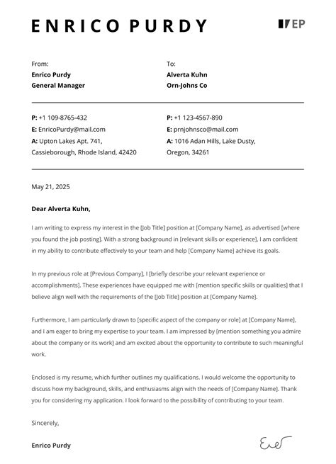 Professional Cover Letter Template Google Docs - Infoupdate.org