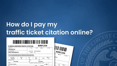 How To Pay For A Traffic Ticket Citation Online In Palm Beach County Youtube