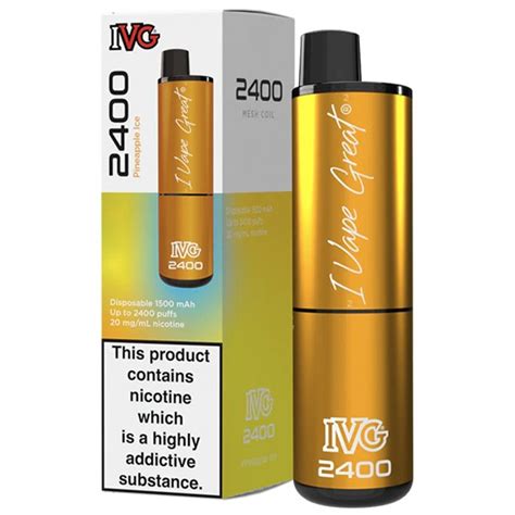 Wholesale Pineapple Ice Ivg Disposable Vape Pack