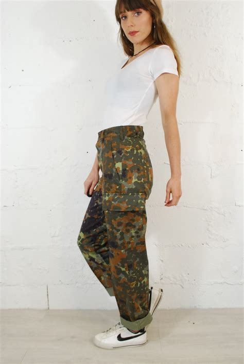 High Waisted Flecktarn Camo Pants Armypants Trousers Etsy