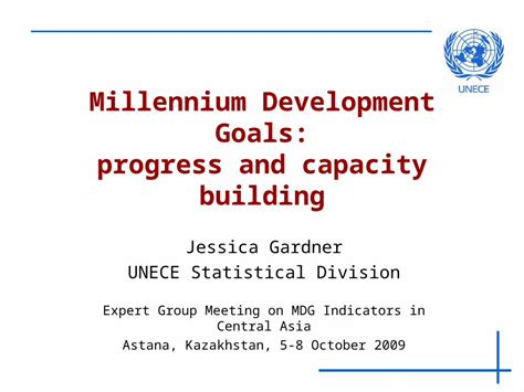 Ppt Millennium Development Goals Progress And Capacity Building