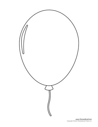 Printable Balloon Template Birthday Printables