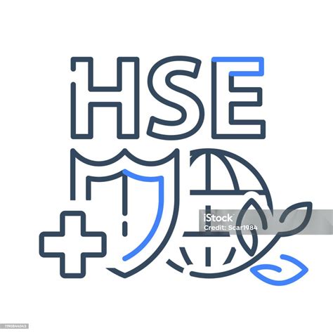 Ilustración De Concepto Hse Entorno De Seguridad De La Salud Escudo Y