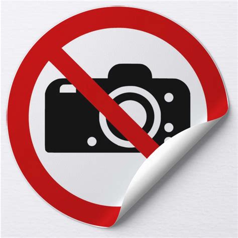 Autocollant Rond Interdiction De Photographier