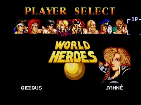 World Heroes [Genesis] - Hero world, Pixel art