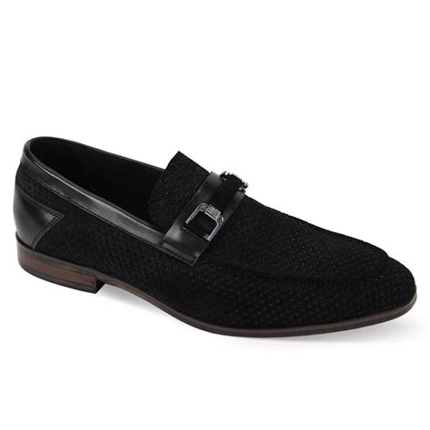 Giovanni Mens Suede Loafer Dress Shoe Fashion Buckle