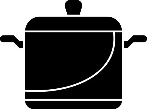 Flat style casserole icon in black and white color. 25086618 Vector Art at Vecteezy