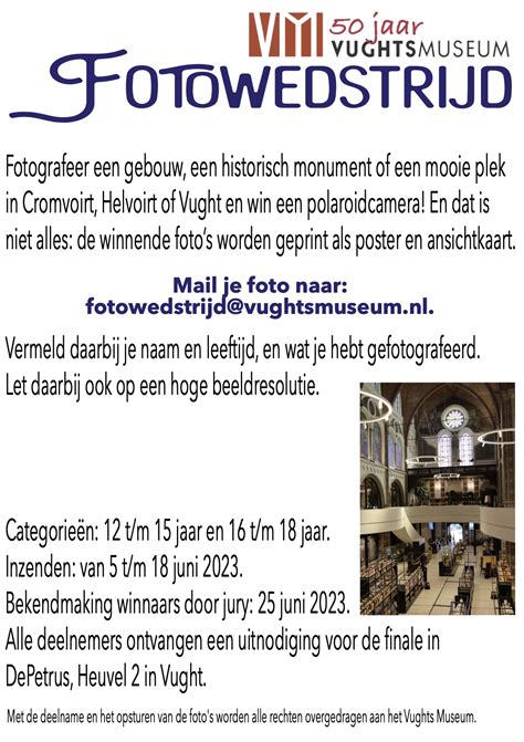 Fotowedstrijd Voor Jongeren Vughts Museum