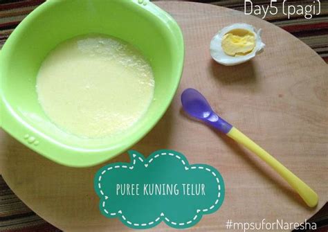 Resep Puree Kuning Telur Yampung Menu Tunggal M Mpasi Oleh Iyus