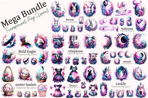 The Mega Watercolor Png Big Bundle Graphic By Colourful · Creative Fabrica